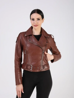 Кожаная куртка демисезонная косуха