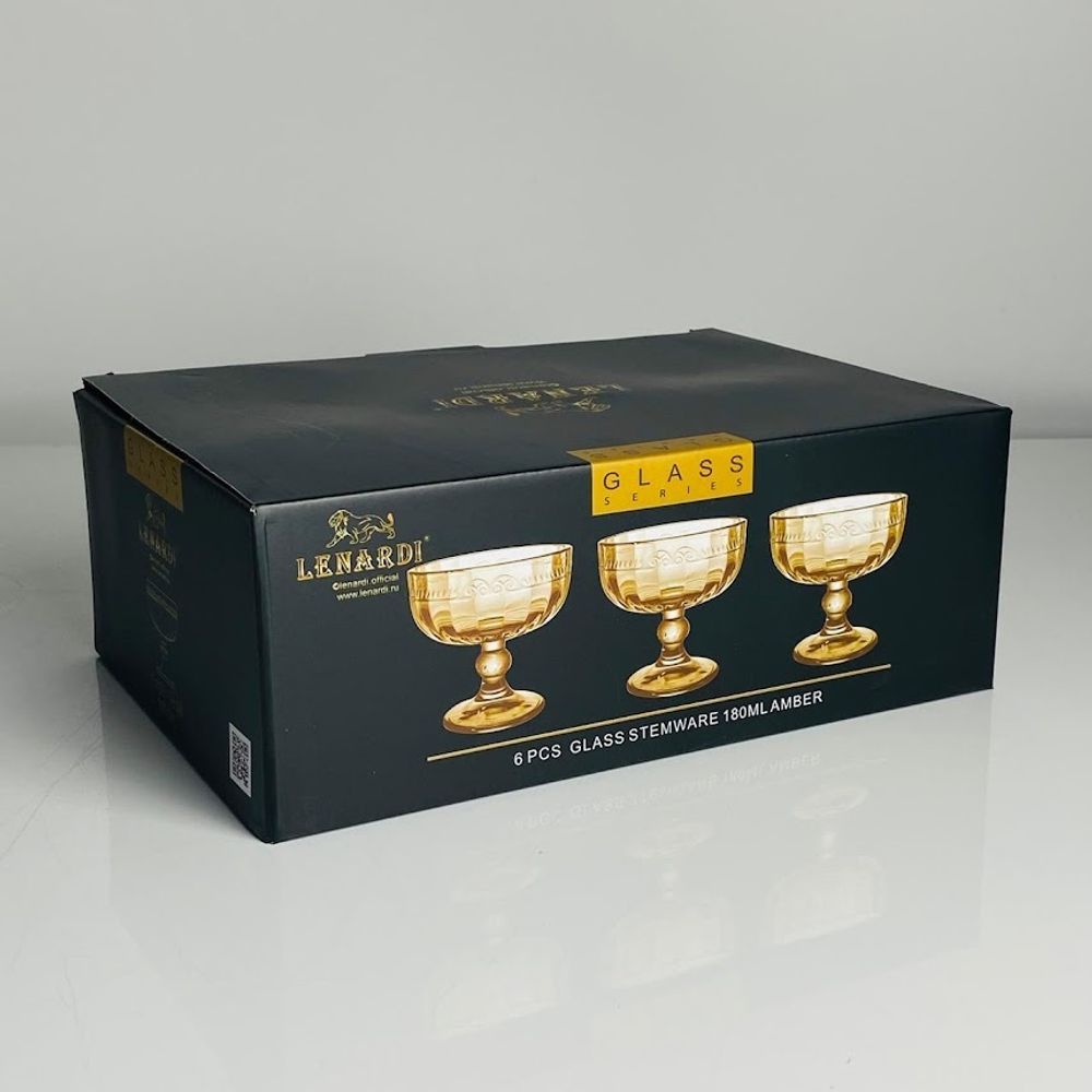 Lenardi 588-614 Набор из 6 креманок 230мл в под.уп.(х4)Стекло