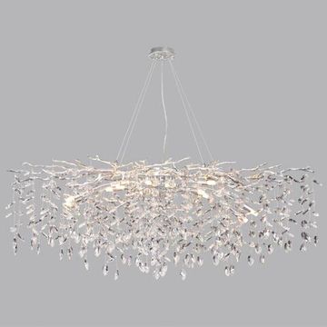 4970/14 HALL ODL24 635 матов.серебристый/алюмин./хрусталь Люстра G9 14*40W DELICA