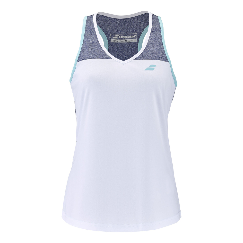 Женская теннисная майка Babolat Play Tank Top Women - White, Blue