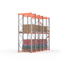 Стеллаж набивной паллетный 4000х5000х1000 (85.1.5). Ярусы: пол+1