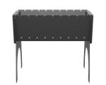Мангал разборный Манул-2 из стали толщиной 2мм. Вид спереди