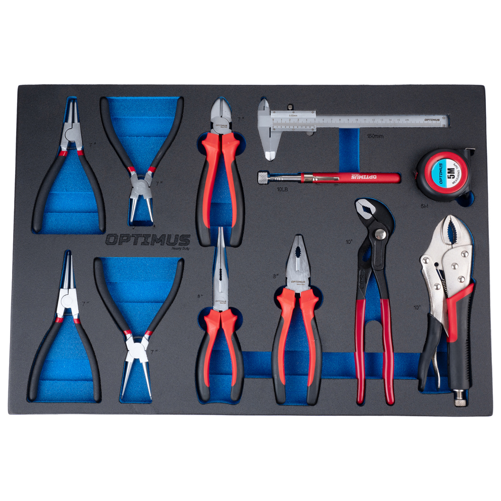 OPT-717E Тележка инструментальная, 7 полок с набором инструментов, столешница с EVA покрытием