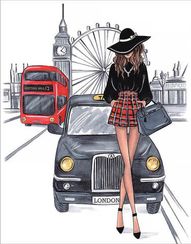 Алмазная вышивка "Парижанка"