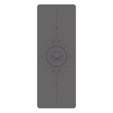 Каучуковый коврик для йоги Geometry Dark Grey 185*68*0,5 см нескользящий