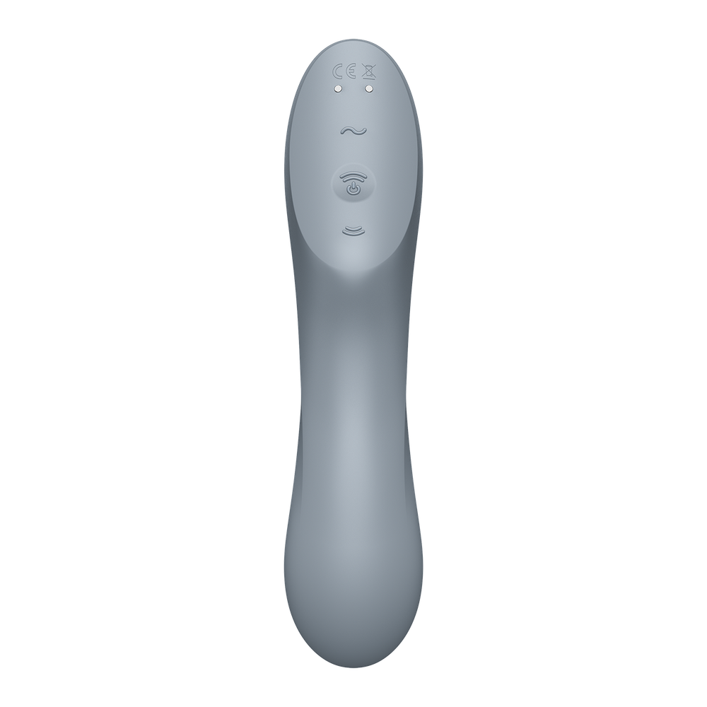 Вакуумно-клиторальный вибромассажер Satisfyer Curvy Trinity 3, серый