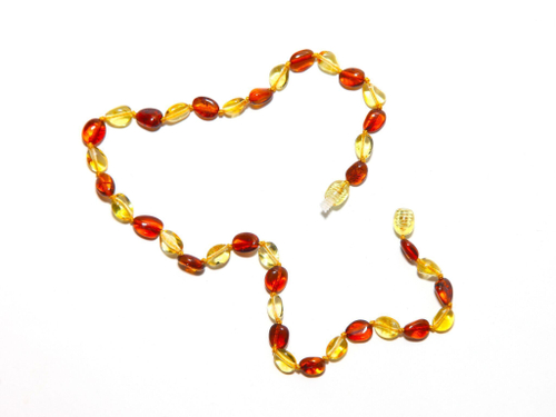 Янтарные бусы для детей, длина 36 см. Бусы детские для девочек и мальчиков