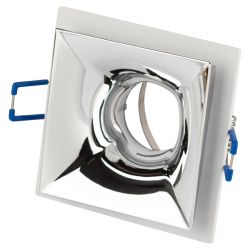 Светильник встраиваемый декоративный ЭРА KL102 WH/CH под лампу MR16 GU5.3 белый/хром | Декоративные встраиваемые светильники