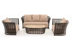 "Валенсия" лаунж-зона из искусственного ротанга, цвет бронзовый