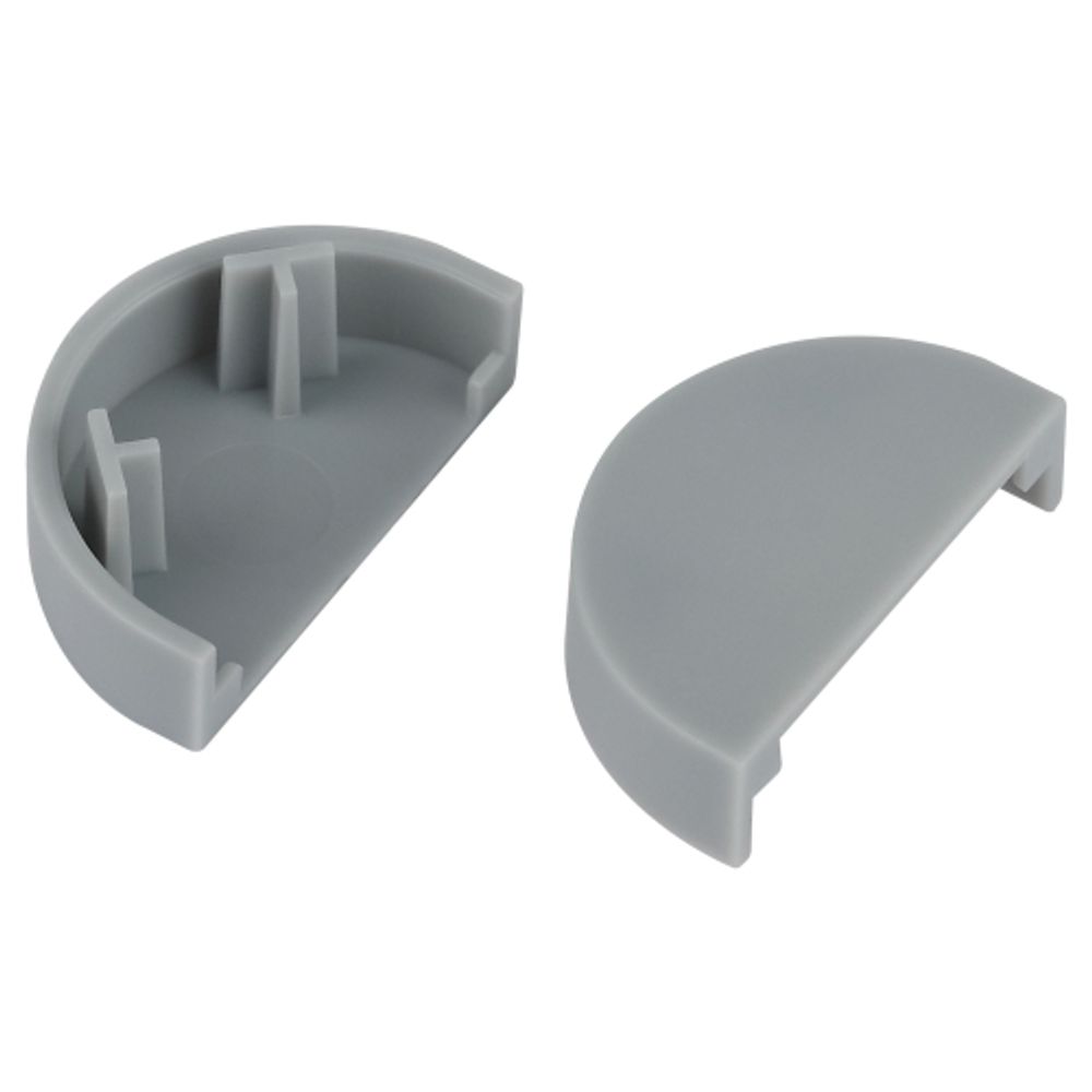 Заглушка ЭРА EC-KK-20-12-F для полукруглого кабель-канала серая 20х12мм 2шт/комплект
