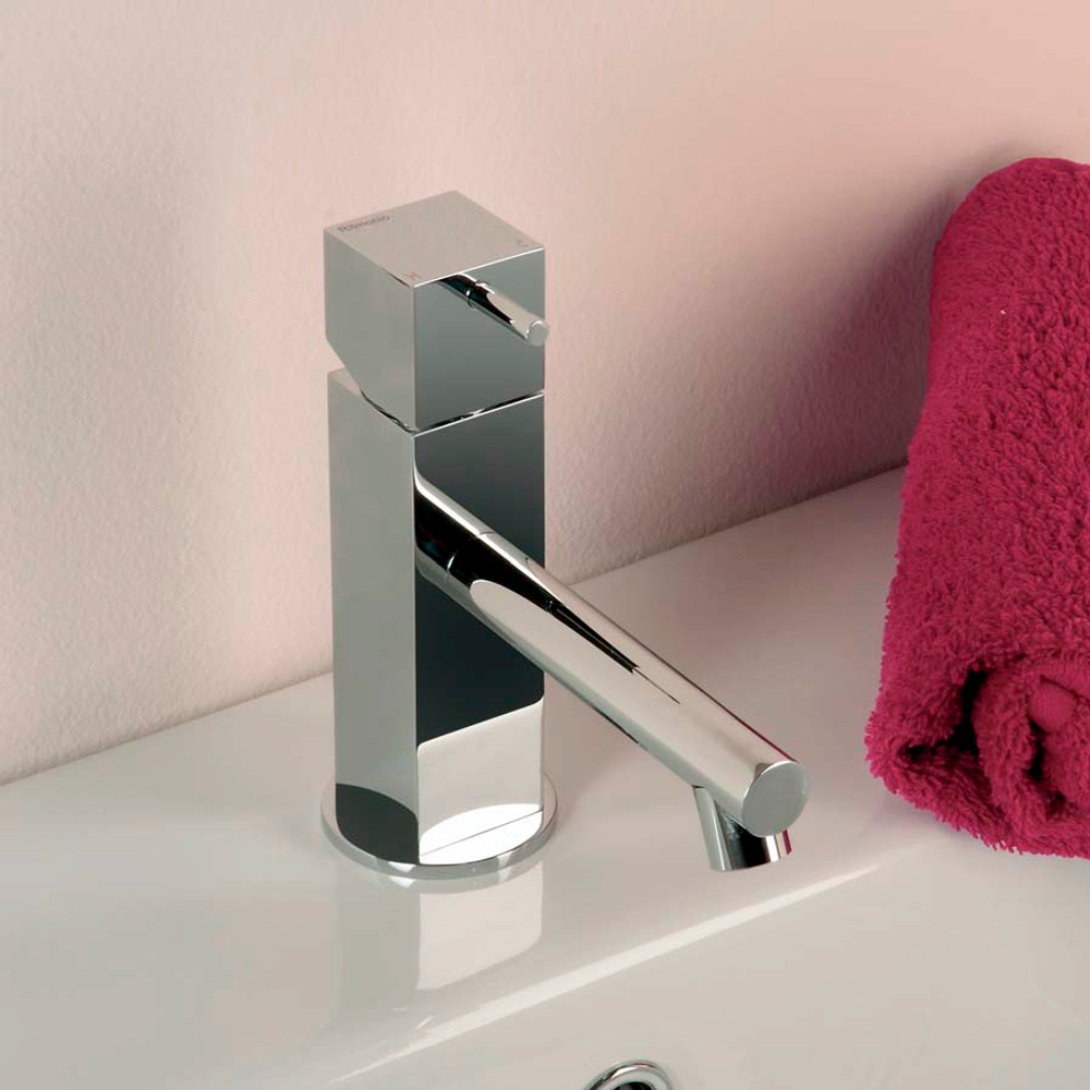 Cмеситель для раковины Ritmonio Latoperlato с донным клапаном, длина излива 123 мм, хром T0BA7021CRL