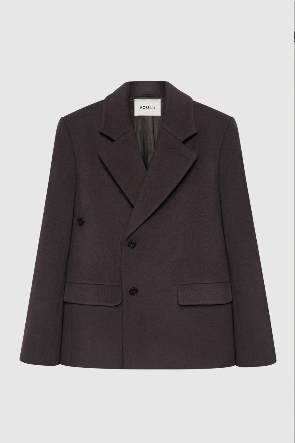 Полупальто из шерсти шоколадного цвета