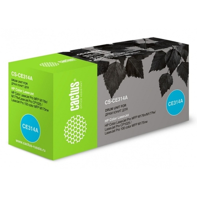 Фотобарабан Фотобарабан Cactus CS-CE314A ч/б:14000стр. для HP CLJ CP1012 Pro/CP1025 Pro/CP1025nw Pro/CP102