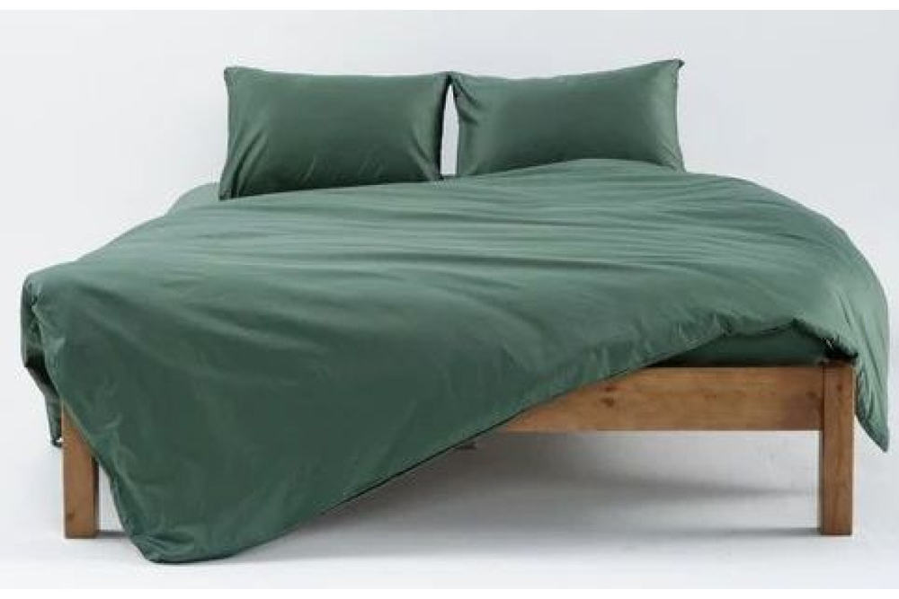 Постельное белье GoodNight Сатин Делюкс 1,5 сп. (с нав. 50х70) олива