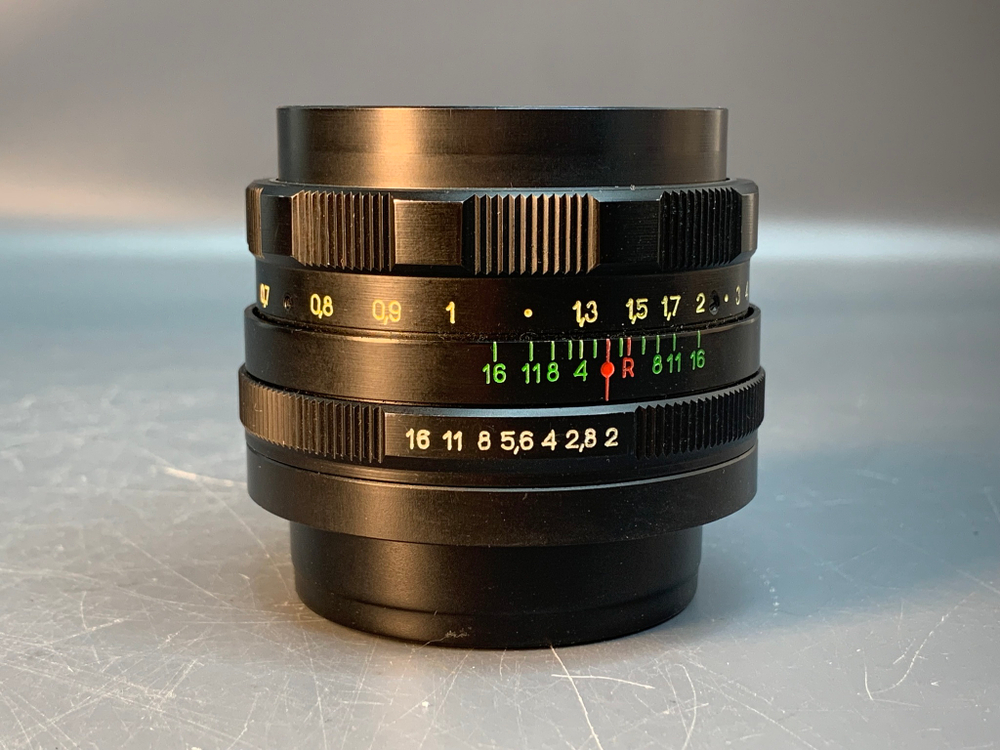 Zenit EM + Helios 44M смещена шкала выдержек