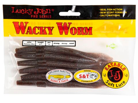 Черви съедобные LJ Pro Series WACKY WORM FAT 5.7in (14.50)/S19 6шт.
