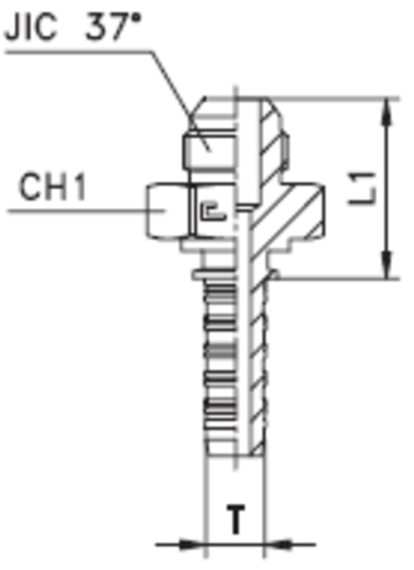 Фитинг DN 10 JIC (Ш) 3/4