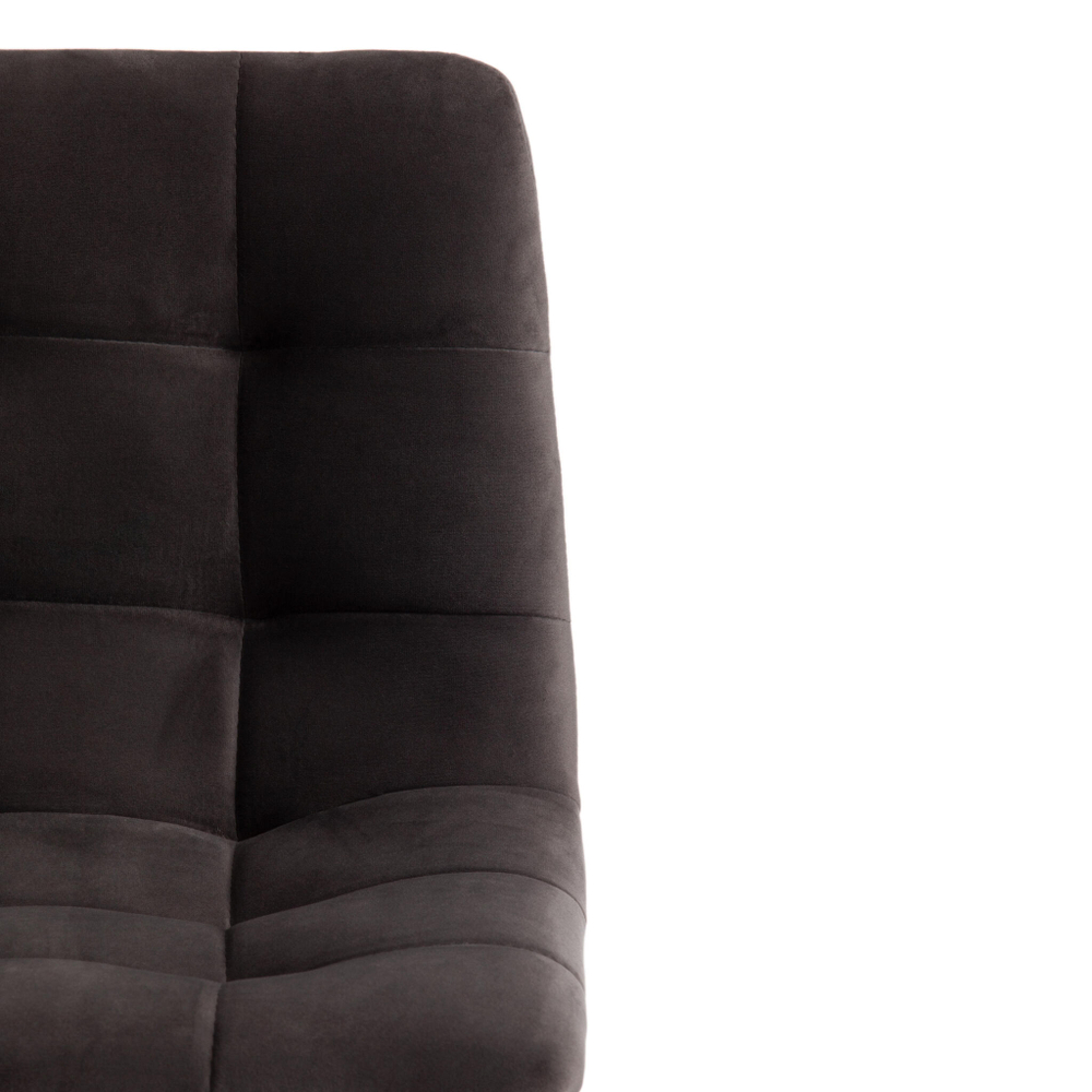 Стул полубарный CHILLY (mod. 7095пб ) ткань/металл, 53x44x94 см, высота до сиденья 66 см, темно-серый barkhat 14/черный (Комплект из 2 шт.)