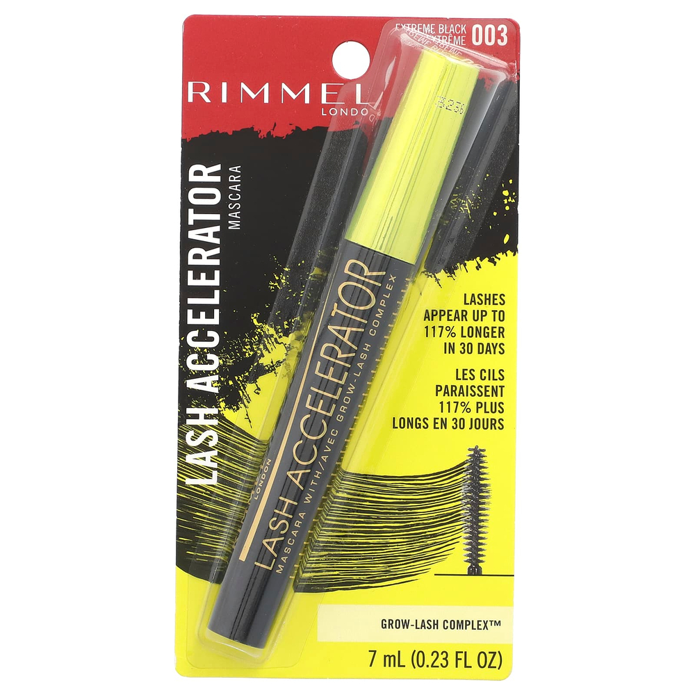 Rimmel London, Lash Accelerator, тушь для ресниц, оттенок 003 насыщенный черный, 7 мл (0,23 жидк. унции)