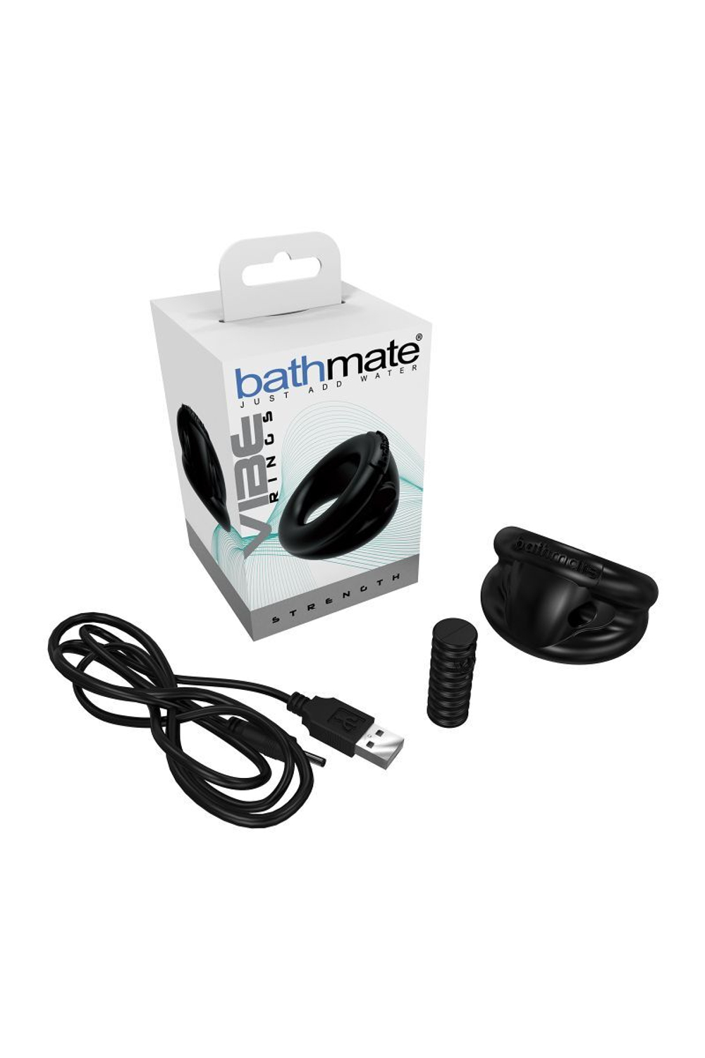 Чёрное эрекционное виброкольцо Strength (Цвет: черный)