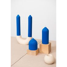 Свеча декоративная ярко-синего цвета из коллекции Edge, 10,5 см