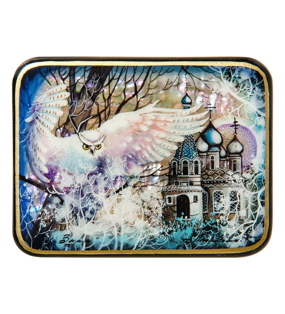 Народные промыслы ШК-55/188 Шкатулка «Зима» исп. Маркова Т.