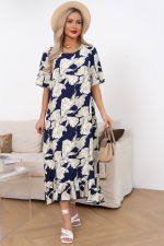 Платье Алсу  (синий/молочный) Р11-1244/2 Nikol