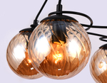 Подвесная люстра TR9022/5 BK/TI черный/янтарь E14 max 40W D560*800