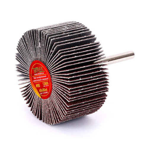 Круг MESSER шлифовальный лепестковый с оправкой (на шпильке) 60х30х6 #80