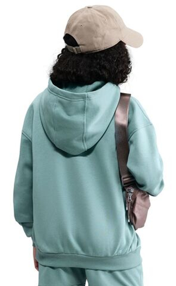 Кофта для девочки теннисная Nike Kids Sportswear Club Fleece Oversized Full Zip - cannon/white