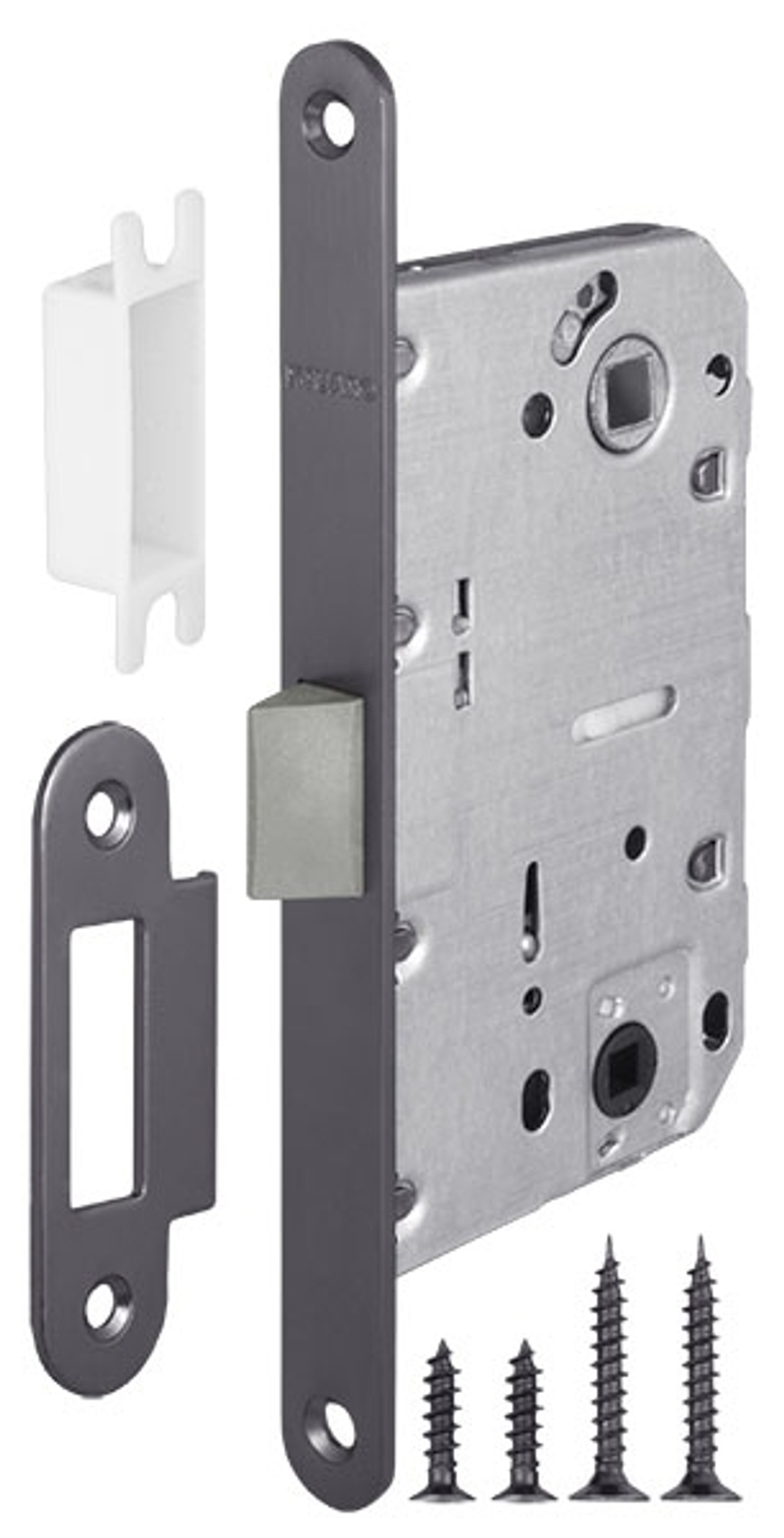 Защелка врезная Fuaro (Фуаро) PLASTIC P96WC-50 GR Графит