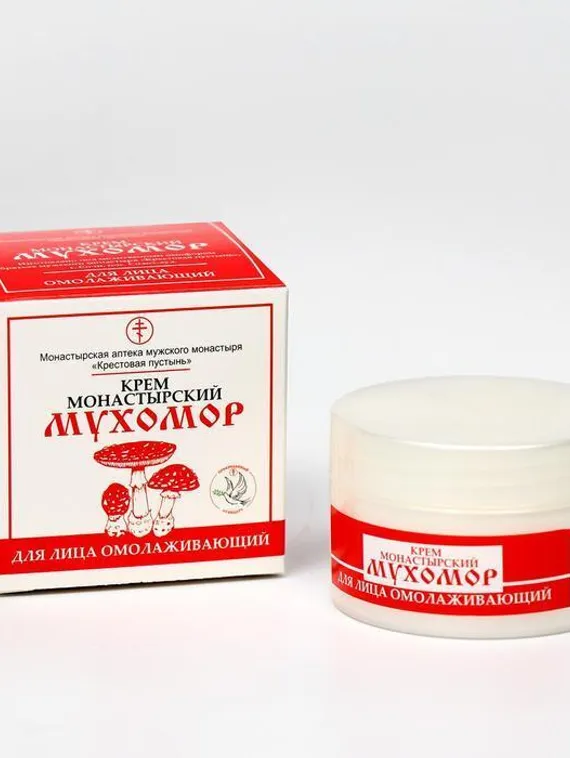 Монастырский крем для лица «Мухомор», омолаживающий