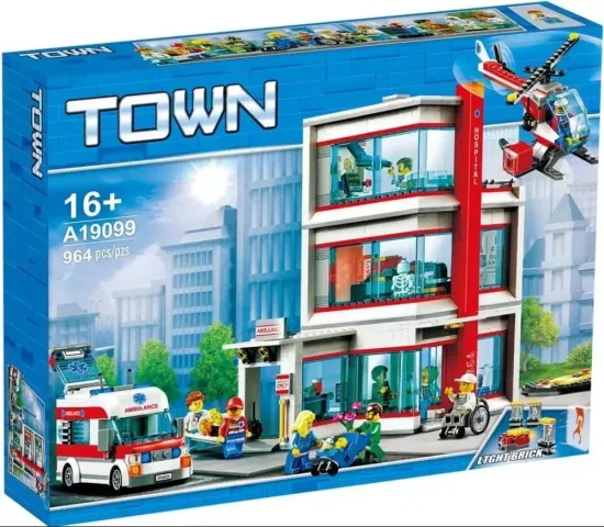 Конструктор Сити "Больница" , 964 детали