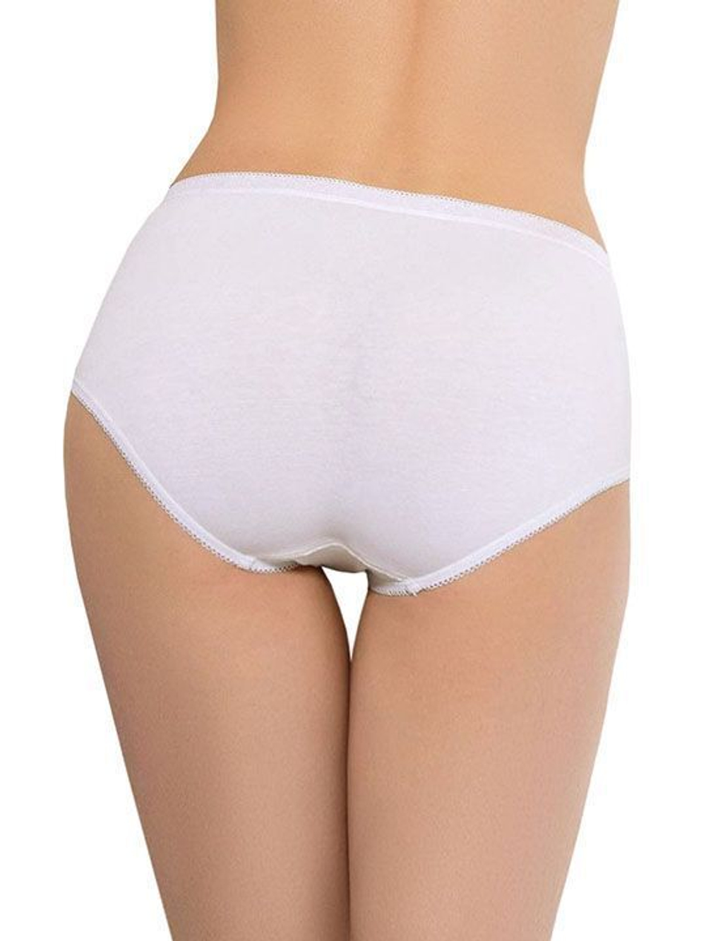 Набор из 2 завышенных plus size трусиков-слип Esencial (Размер: XXL) (Цвет: телесный)