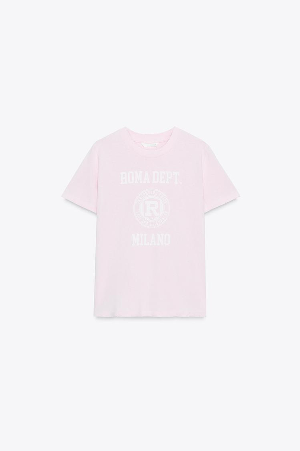 ZARA ФУТБОЛКА С НАДПИСЬЮ, ПАСТЕЛЬНО-РОЗОВЫЙ