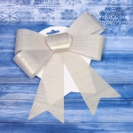 Бант на ёлку «Волшебство» 17*23 см, Перламутр