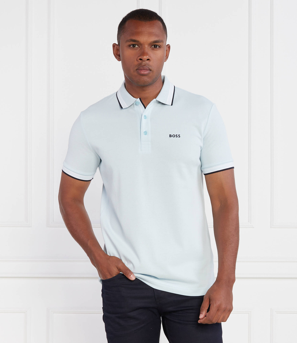 Футболка Поло Paddy BOSS GREEN - голубой(50468983)