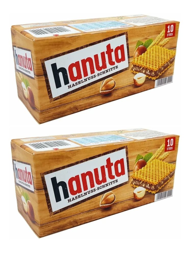 Вафли Ferrero Hanuta с шоколадно-ореховой начинкой 220 г x 2 шт