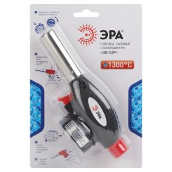 Горелка газовая ЭРА GB-03P с пьезоподжигом установка на баллон