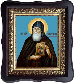 Григорий Печерский, преподобный иконописец. Икона на холсте.