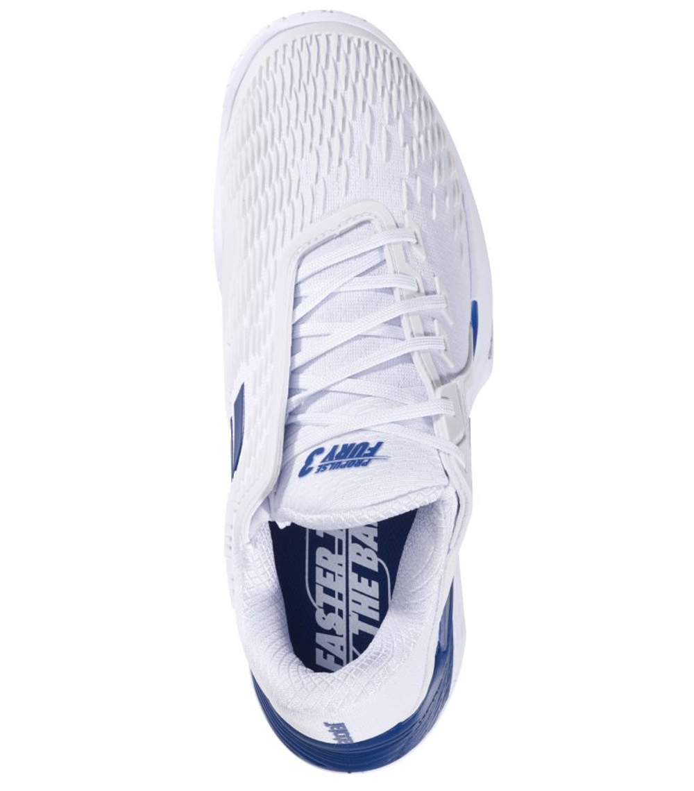 Теннисные кроссовки Babolat Propulse Fury 3 All Court - white/dark blue