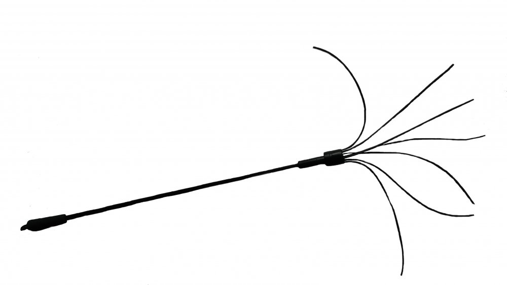 Стек латексный 7 хвост черный 51 см