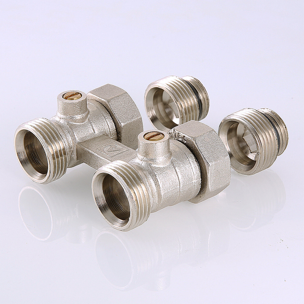 Узел для нижнего подключения радиатора (комплект) 1/2" х 3/4" («евроконус»)