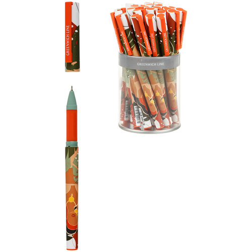 Ручка шариковая Greenwich Line "Terrakotto art" синяя, 0,7мм, игольчатый стержень, грип, софт-тач