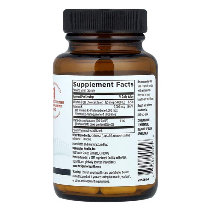 Витамин Д, Vitamin D Supreme, Designs For Health, 60 капсул 2