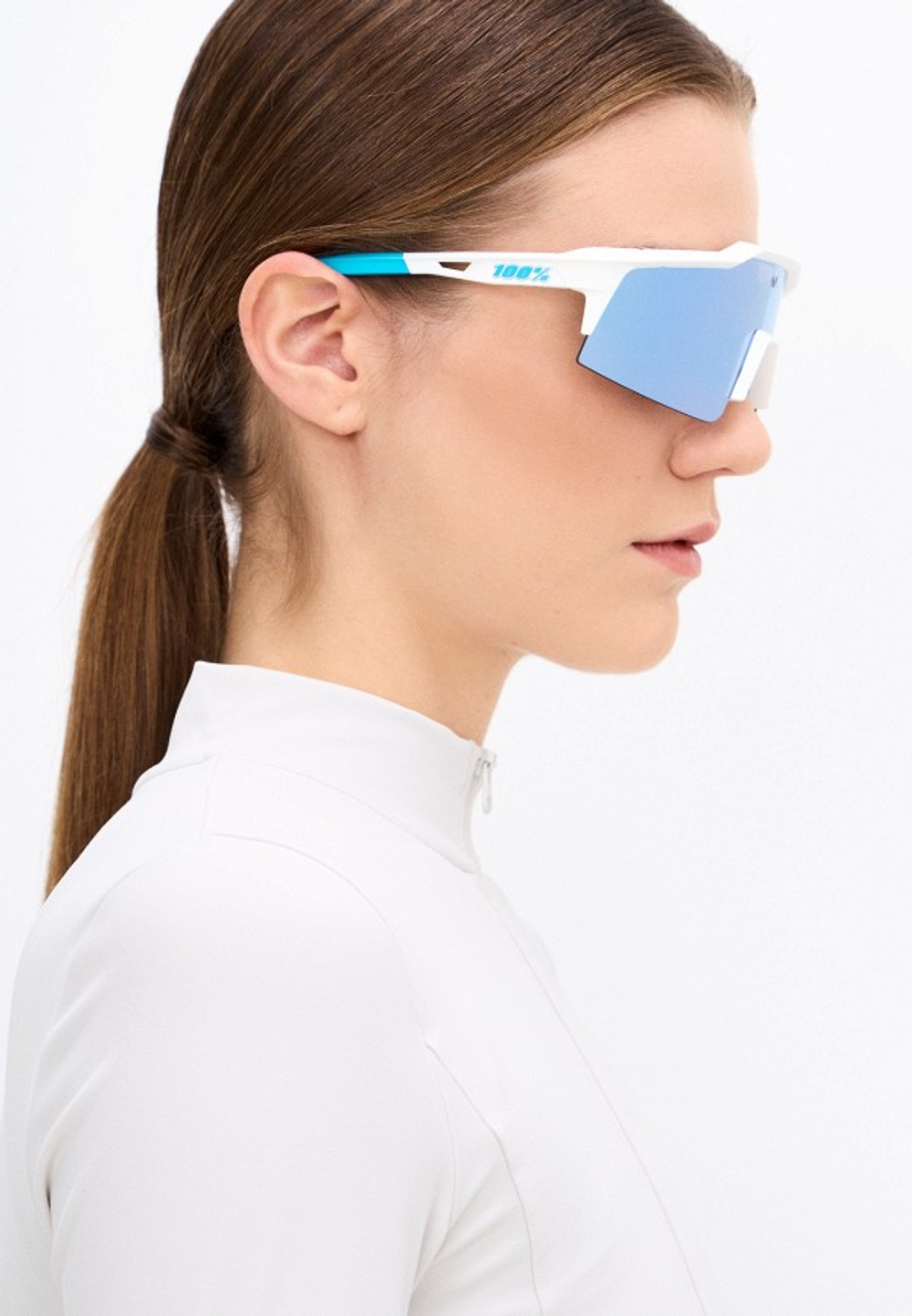 Спортивные очки с диоптриями 100% Speedcraft SL / Movistar Team White / HiPER Blue Multilayer Mirror Lens