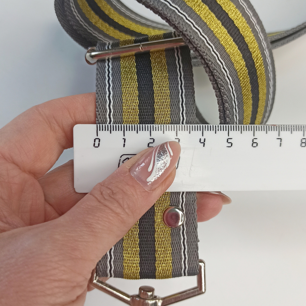 Гитарный ремень Полосы спорт+люрекс