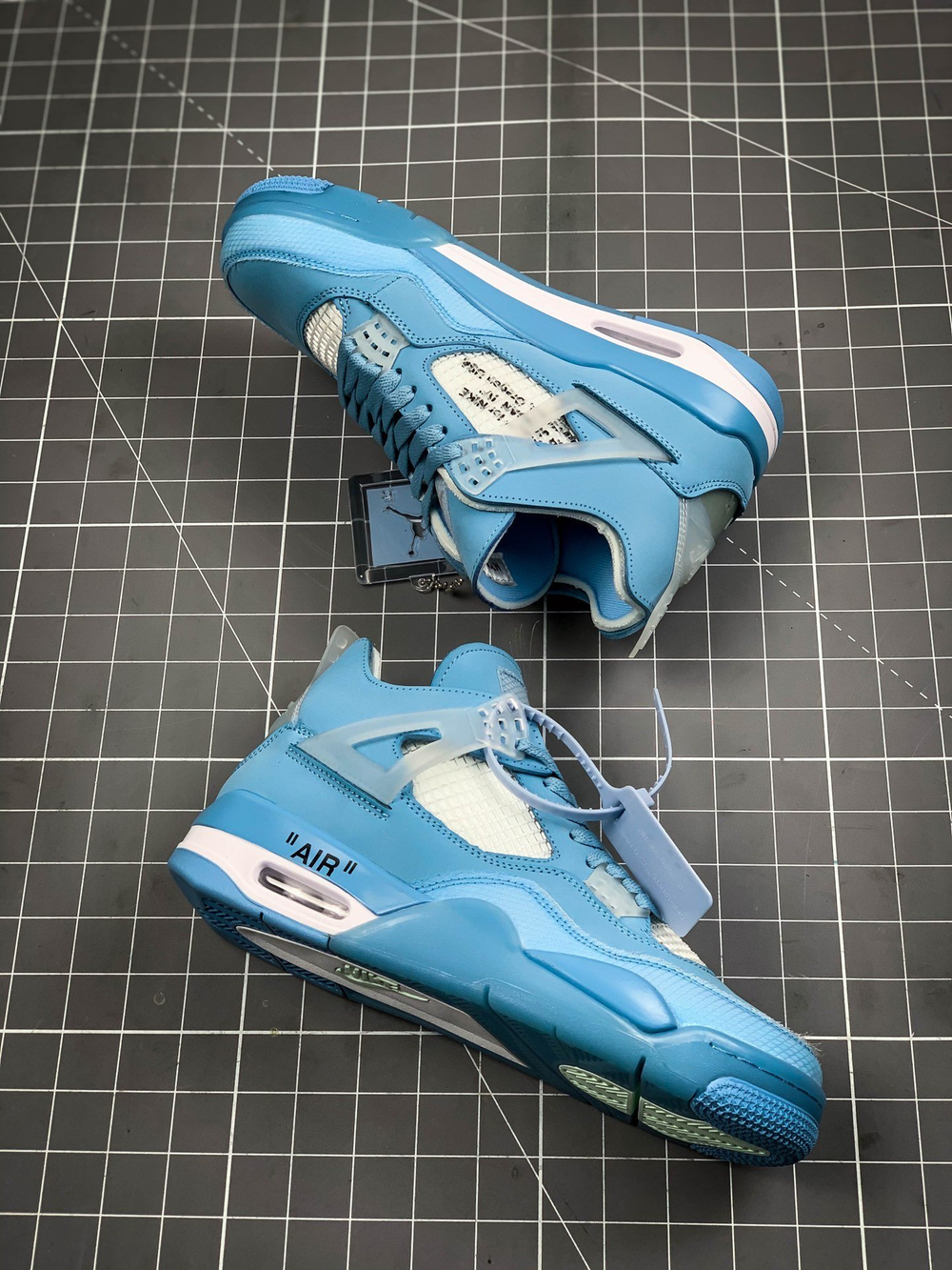 AIR JORDAN 4 RERO X OW BLUE/BLUE/WHITE