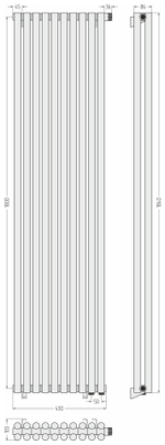 Сунержа Эстет-11 EU50 1800х450 10 секций