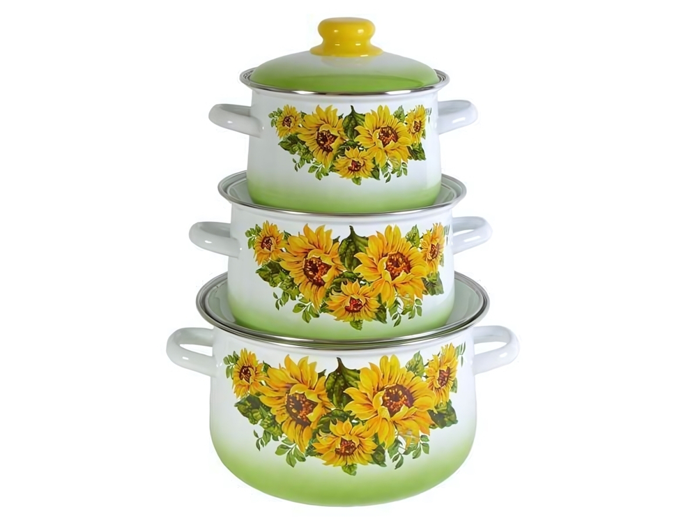 Набор кастрюль "Подсолнухи"